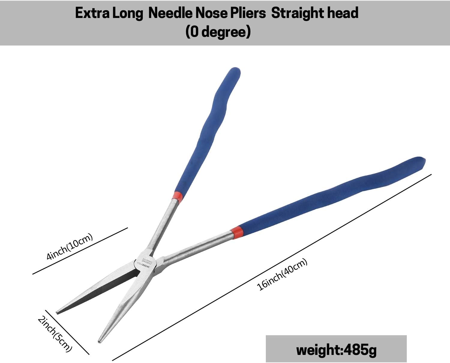 WISEPRO 16 Inch Extra Long Reach Needle Nose Pliers, Straight Long Nose Pliers for Wire Processing Home Repairing - Image 3