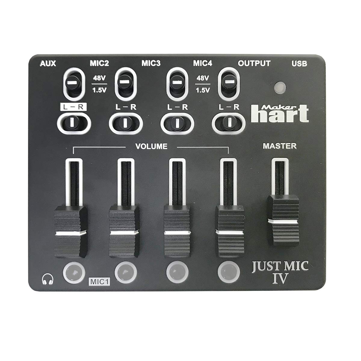 Photo 1 of Maker hart Just Mic 4 mini Microphone Mixer 4 channels/Portable Phantom power/Audio Interface