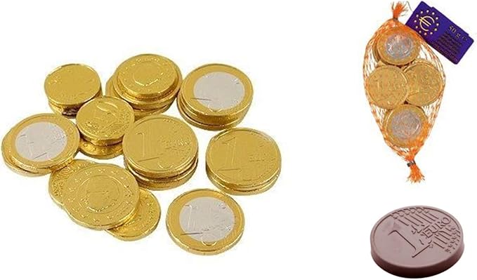 Lot De Pieces Coins Monnaie Euro En Chocolat 1kg Ou 5 Kg 5 Kg 100 Sachets De 50 G Amazon Fr Epicerie