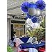 HEARTFEEL 11pcs Navy Blue Silver White Tissue Pom Poms Paper Lanterns Paper Fans Kit for Baby Shower, Bachorlette, Wedding, Birthday, Grad Party Decorations (Navy Blue,Silver,White)