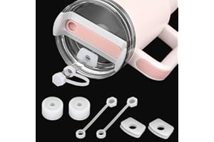 RARELLO 6 Pack Silicone Spill Proof Stopper, Compatible with Stanley Cup 2.0 40oz/ 30oz, Tumbler Accessories, Including 2 Straw Cover Cap, 2 Square Spill Stopper and 2 Round Leak Stopper