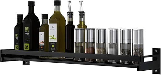 Amazon Com Taglines Spice Rack Single Layer Wall Mounted Kitchen