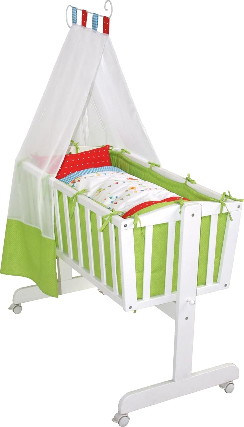 lifestyle4living Completo Cuna en Blanco con función de Bloqueo ...