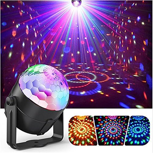 Huamai DJ Disco Ball Light RGB Party Light with Remote Controller and USB Cable for Car Room Dance Night Bar Club Pub Parties Birthday Christmas Wedding DJ Lighting