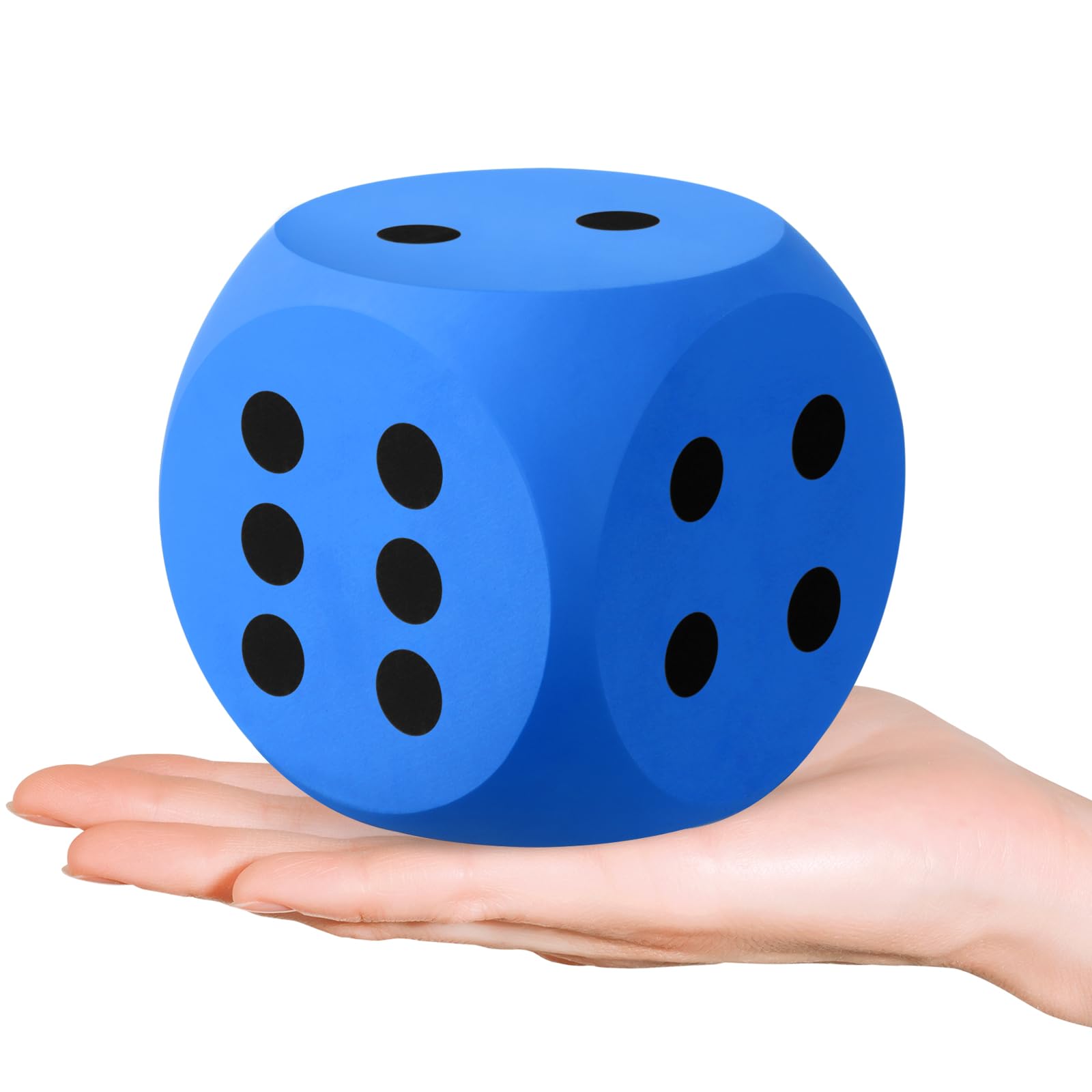 Photo 1 of Shappy 3 Inches Foam Dice Fun Filled Large Educational Toy Kawaii Giant Decorative Eva Foam Jumbo Dice Big Square Building Blocks for Board Game Nights Learning Sessions(Blue,1 Pc)