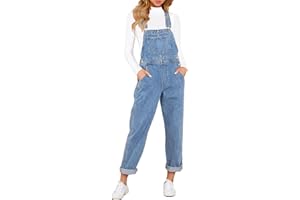 LookbookStore Women's Casual Stretch Denim Bib Overalls Pants Pocketed Jeans Jumpsuits
