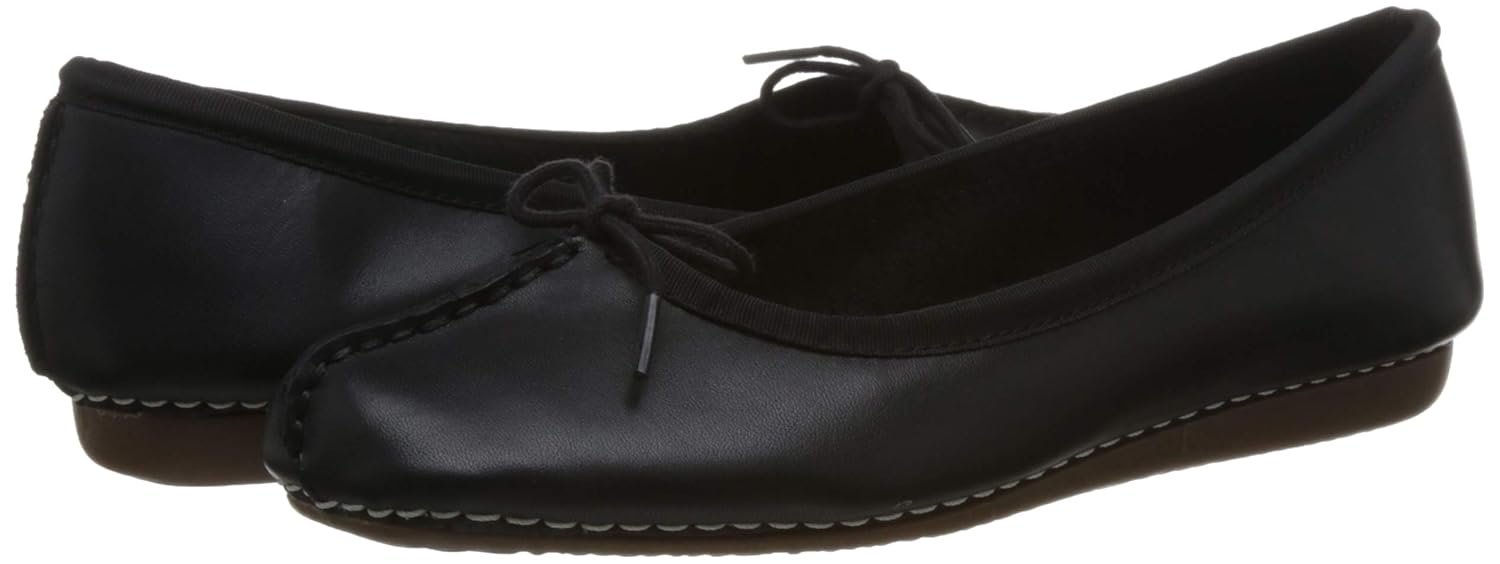 clarks women's freckle ice leather ballet flats