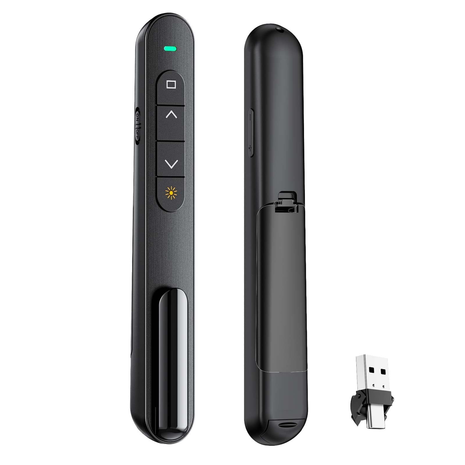 QUI Presentation Clicker with Volume Control, Wireless Presenter Remote