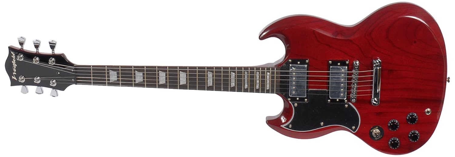 Westfield E2000 Left Handed 2 Pick Up Electric Guitar Red Amazon.co