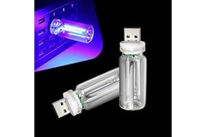 lekiliky 2PCS Car USB Lights, Touch Dimmable Car Interior Ambient Lights, Plug & Play Mini Atmosphere Lamp, Universal for Mos