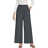 GRACE KARIN Wide Leg Dress Pants for Women High Waisted Work Pants Business Casual Long Trousers with Pockets