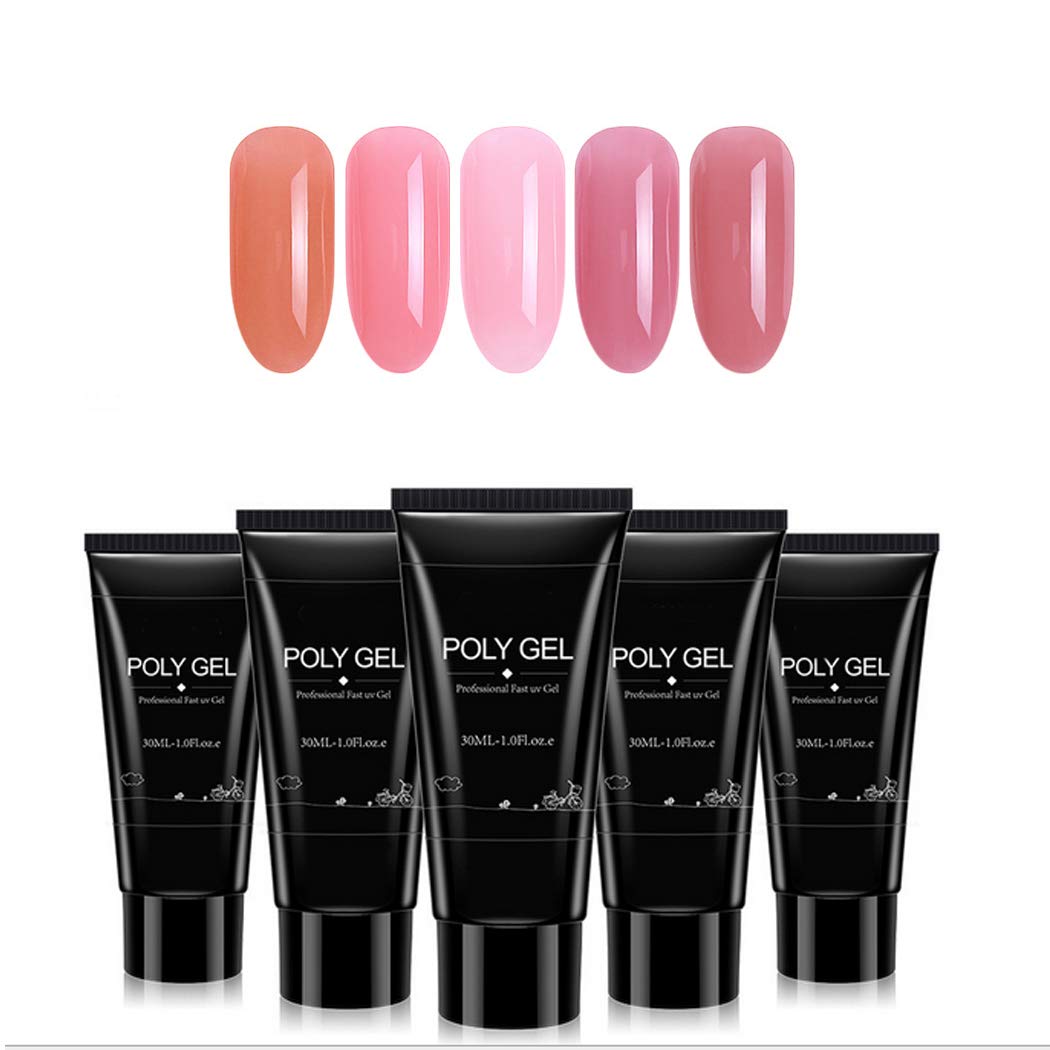 Poly Gel Nail Art Kit 5 Colors Nail Thickening Solution