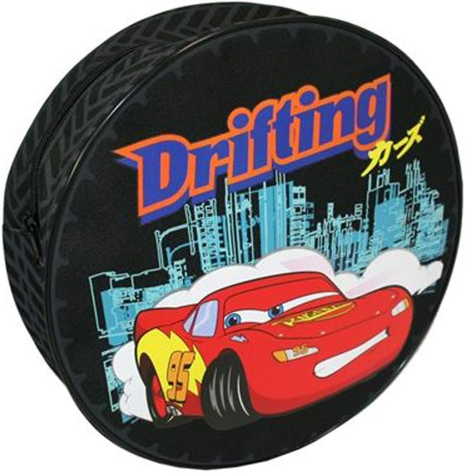 Disney Cars Wheel Shaped Drifting Backpack, Black, 30 x 20 cm