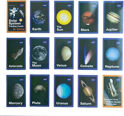 Richardy 17pcs Flash Cards And 1pcs Poster Space Solar System Star Kids Flash Cardsposter Children Games Early Learning Toys Baby Card