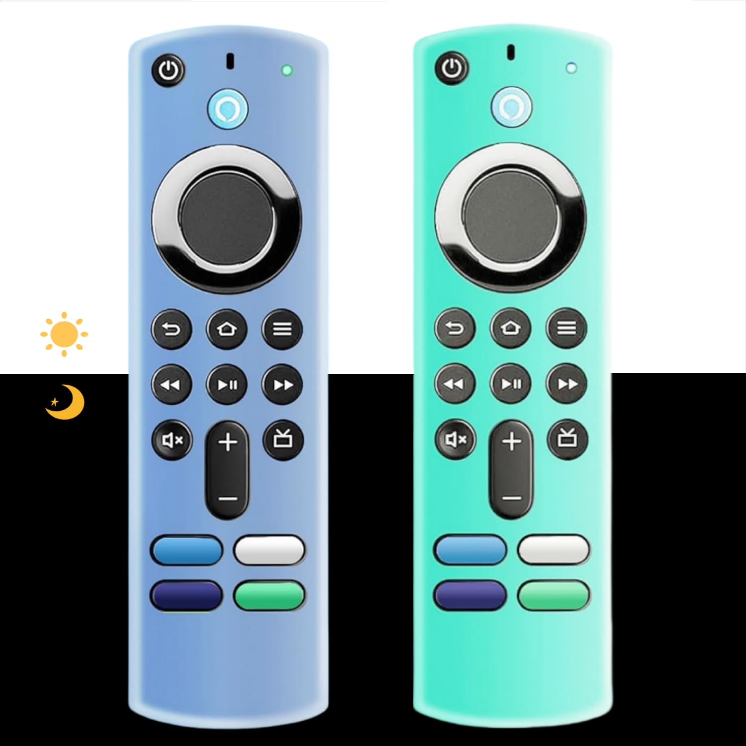 [2 Pack] Remote Cover Compatible with 3rd Gen Voice Remote, Anti Slip Silicone Protective Case Cover with Lanyard