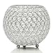 VINCIGANT Silver Crystal Floor Vases/Bowl Candle Holders/Candle Shade for Wedding Anniversary Home Decoration Gifts,Coffee Table Decorative Centerpiece