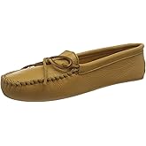Minnetonka Women's Double Deerskin Soft Leather Sole Moccasin