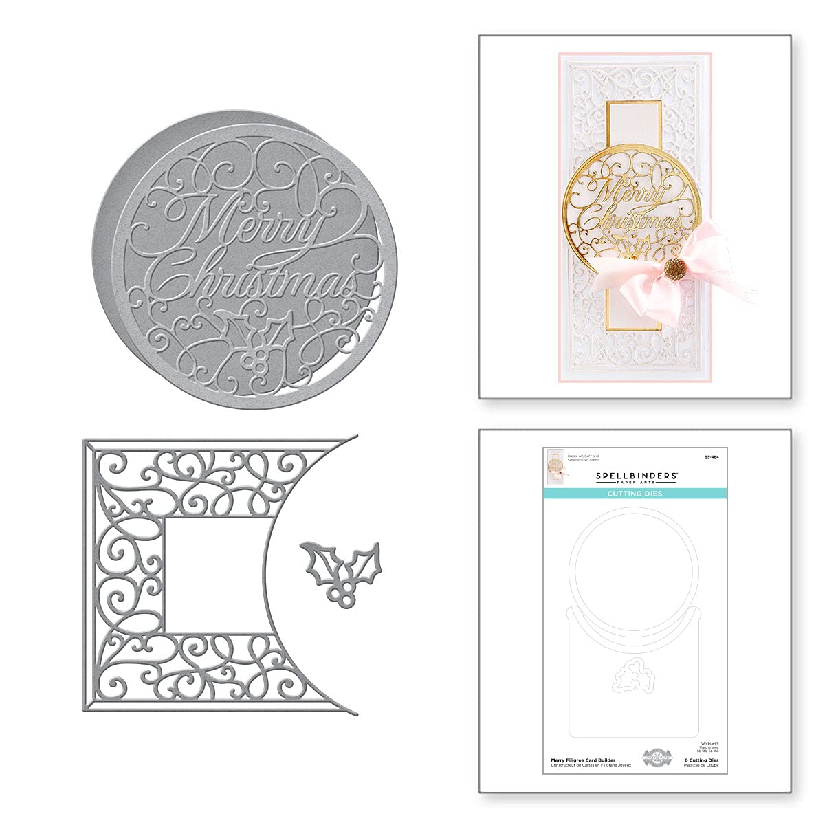 Spellbinders Merry Filigree Dies, Metal