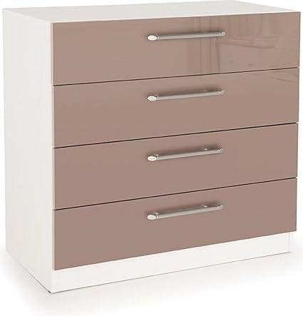 Camden White Mocha High Gloss Bedroom Furniture Wardrobes