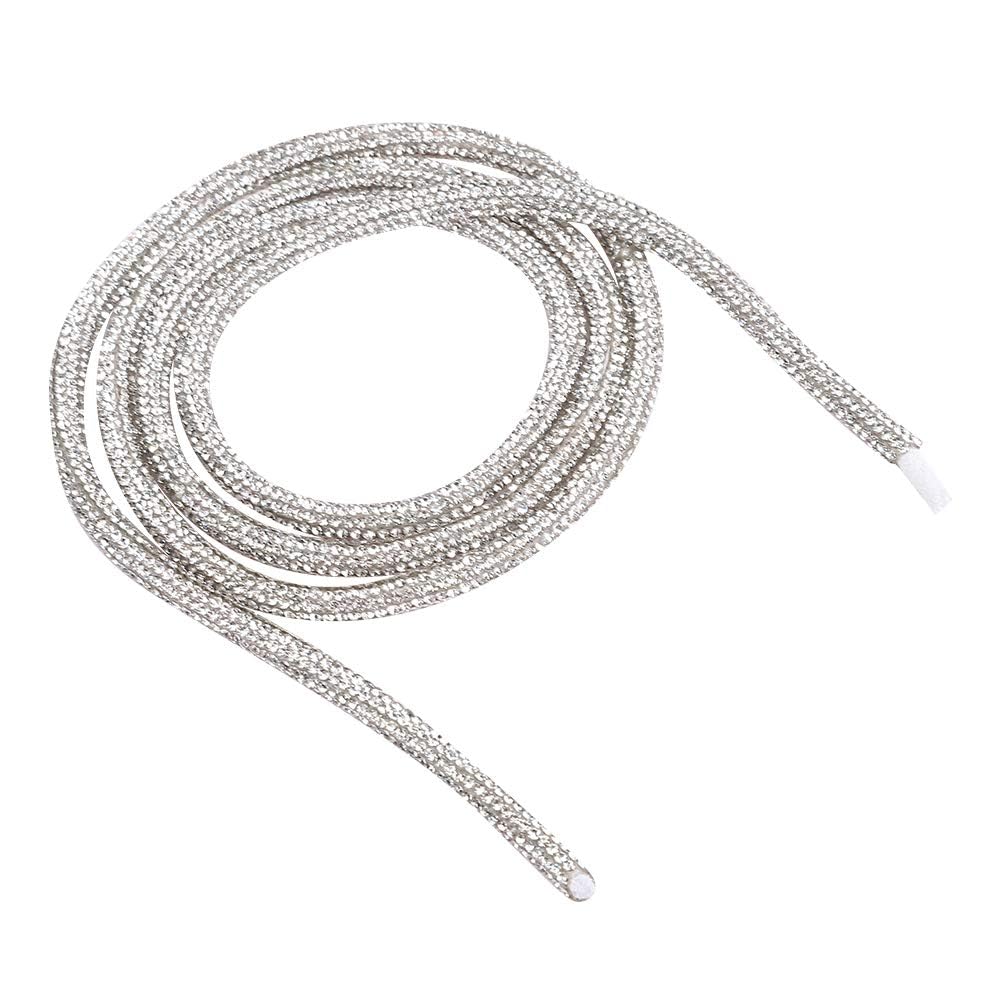 1m 6mm Rhinestones Tube Rope Trim,Jewelry Making Rhinestones Tube Trim Chain Mobile Phone Cases Rhinestone Trims Chain for DIY Clothes Shoes Headdresses Decoration