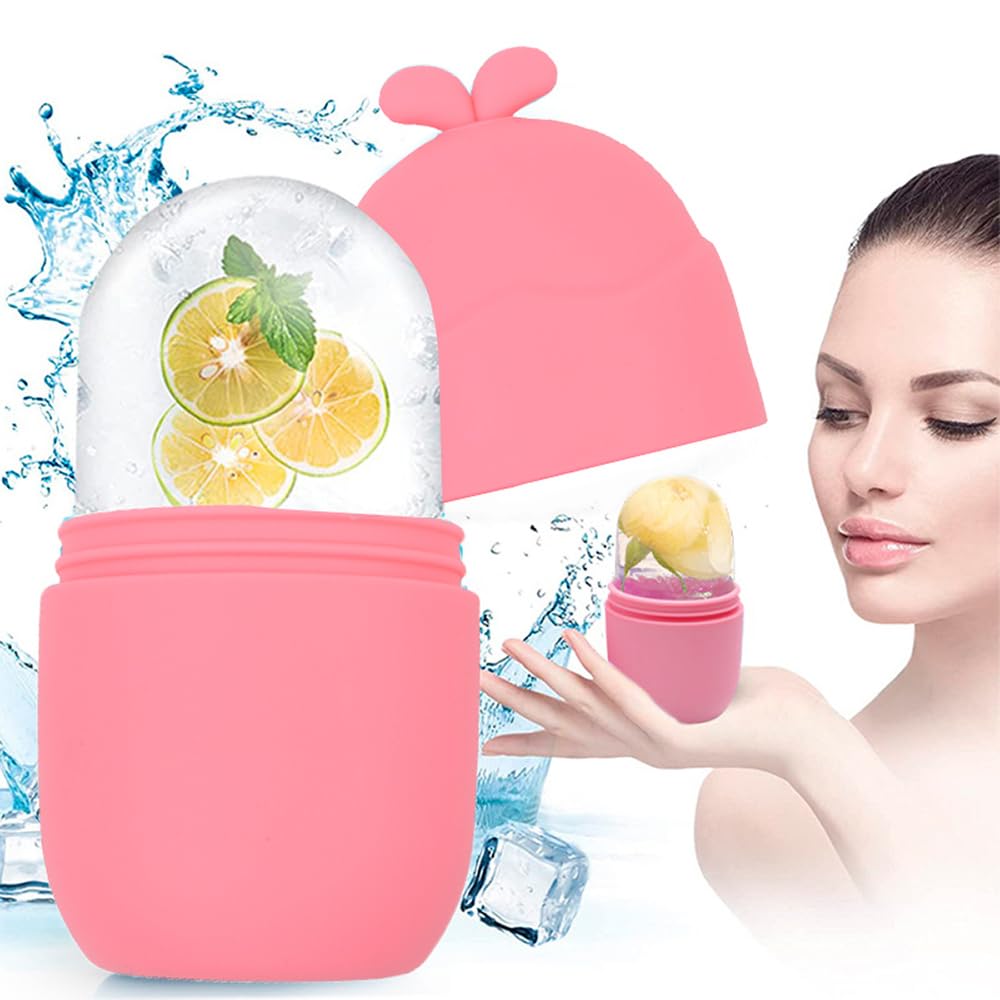 POFET Ice Face Roller Eye Roller Cute Face Ice Mold for Eye Puffiness Brighten & Tighten Skin Icing the Skin Remove Fine Lines Shrink Pores
