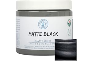 Penguin Pottery - Matte Series - Matte Black - Mid Fire Glaze, High Fire Glaze, Cone 5-6 for Mid Fire Clay, High Fire Clay - Ceramic Glaze Pottery (1 Pint | 16 oz | 473 ml)