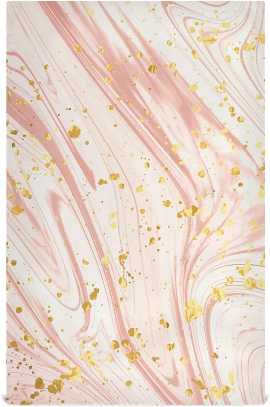 ALAZA Liquid Gold Rose Marble Kitchen Towels Set of 4 Dish Cloths for Washing Dishes 18 X 28 Inches Tea Towels Dish Towels Rags for Kitchen Décor