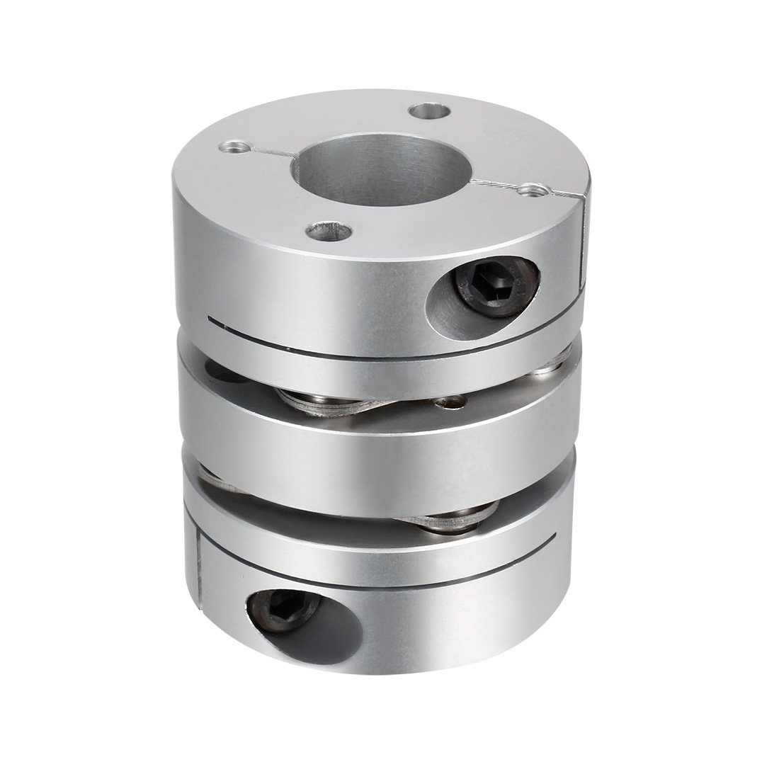 sourcingmap 17mmx19mm Clamp Tight Motor Shaft 2 Diaphragm Coupling Coupler