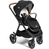 Joie Baby Kava 4-in-1 Compact Stroller, One-Hand Fold, Multi Recline | Reversible seat, travel system compatible, all-wheel suspension, and detachable crossbody storage bag for newborn to toddler