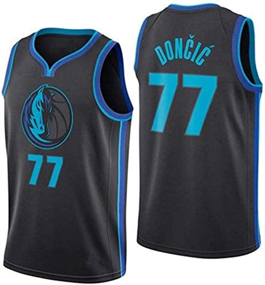 Lavata Unisex Basketball Trikot Dallas Mavericks Anzug Luka Doncic 77 Neue Saisonuniform Armelloses T Shirt Basketball Herren Memorial Cards Ie