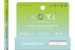 MOXE Natural Mojito Air Inhaler | Non Electric Long-Lasting Flavored Air Refreshing Support | Oral Fixation Peppermint, Lime,