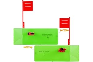 Rotatingpals 2 Pack Planer Boards for Fishing Trolling 8 x 3 Inches Off Shore Crappie Planer Boards Kits with Flag Fishing Accessory for Inshore Offshore Trolling Dragging