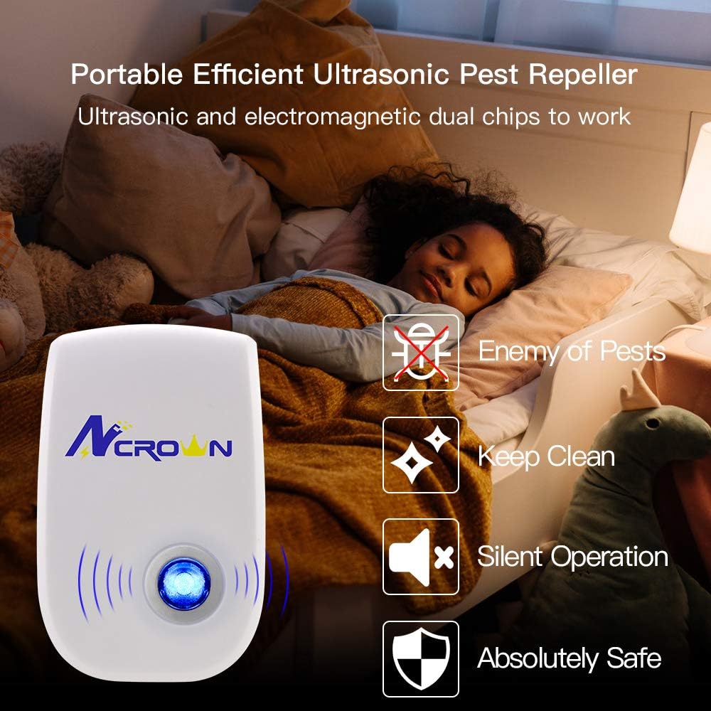 ANCROWN 10 Pack Ultrasonic Pest Repeller, New Electronic Mosquito Bug Rats Killer, Insect Control Set Plug in Indoor Restaurants Warehouse Office Home-Reliably for Pet and Human : Garden & Outdoor