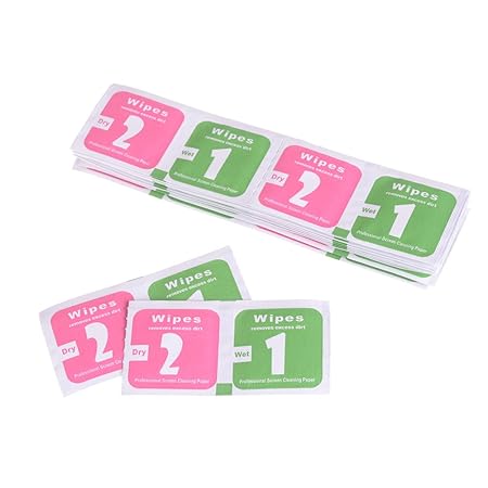 SWD Prime 400Pcs(200Sets) Camera Lens Phone Lcd Screen Dust Removal Tool Dry Wet Cleaning Wipes Paper Set For Phones Computers