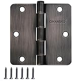 12 Pack Door Hinges, 3.5 x 3.5 Inch Oil Rubbed