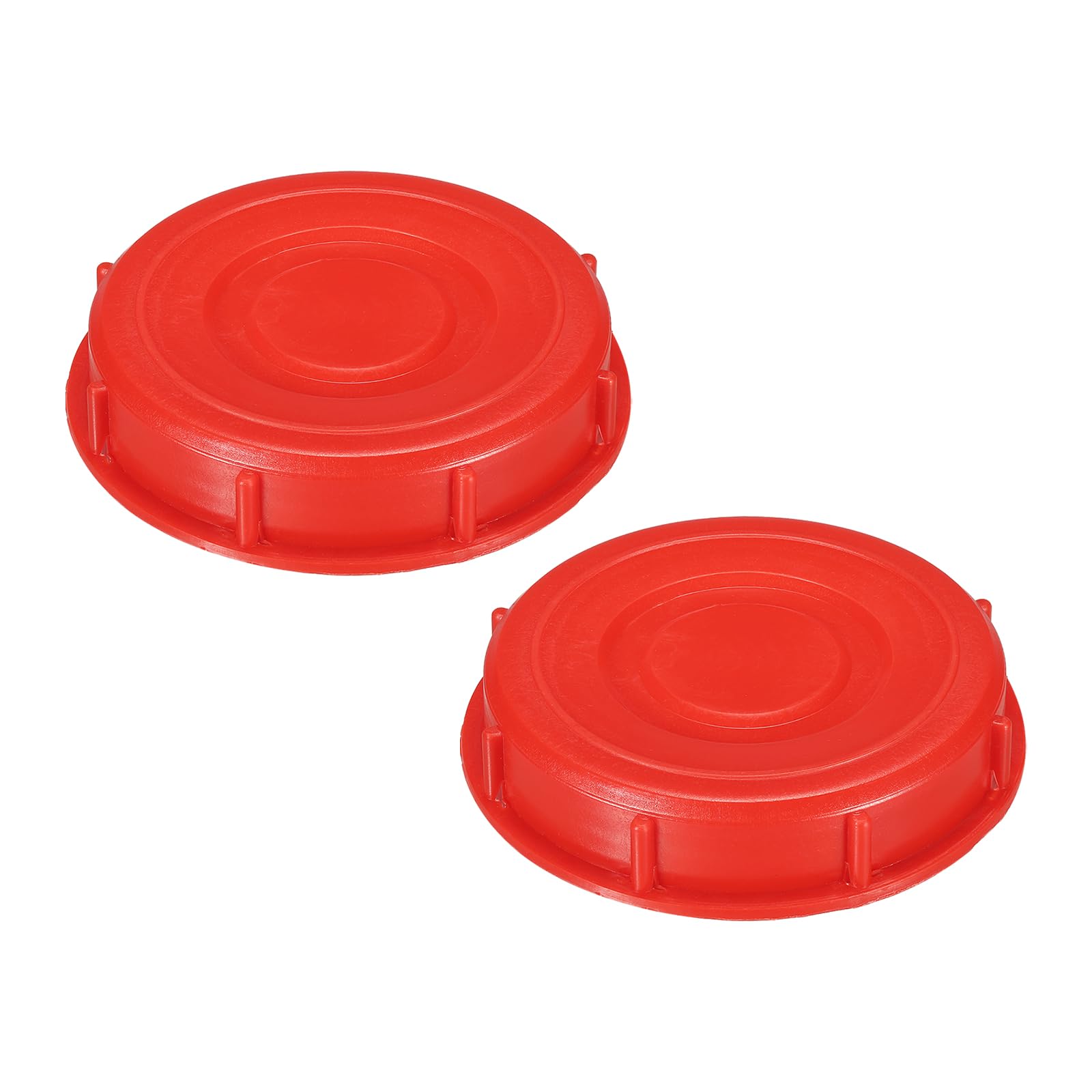 PATIKIL IBC Tote Lid Cover 6.5", 2 Pack IBC Water Liquid Tank Cap with Gasket for Industry Agriculture Chemical Storage, Red