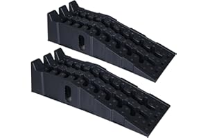 WECARLLE Car Ramps for Oil Changes High Lift 6.7'', Anti-Slip Portable Vehicle Maintenance Ramp Special for Cars Vehicle Lift for Garage