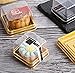 50 Set Gold bottom Clear cover plastic mini cake box,muffin box,moon cake box,mung bean cake snow Mei Niang box