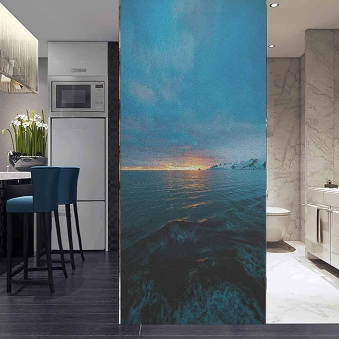 Door Stickers Door Decal 3D Decor Door Mural Sunrise in Antarctica