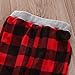 Toddler Baby Boy Girl Christmas Long Sleeve Outfit T-Shirt Tops+Long Plaid Pants Fall Winter Clothes Set (Grey+red, 6-12 Months)