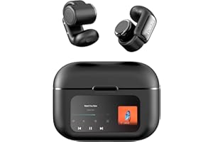 LOBKIN Open Ear Earbuds, Clip On Earbuds Wireless Bluetooth with Mic, Screen Touch Control, ENC Clear Call & HiFi Stereo Soun