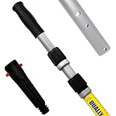 SKIMLITE MANUFACTURING Dually 9024 Telescopic Pool Pole 8-24 Ft Dual Locking Heavy Duty Aluminum Easy Grip Adjustable Telescoping Cleaning Poles with Universal Adapter for Skimmer Brush &amp; Vacuum Head