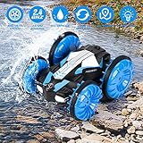 KOOWHEEL RC Cars, Land and Water 2 in 1 Remote Control Car Boat, 4WD 2.4Ghz Waterproof RC Truck Vehicles, 1:16 Remote Vehicle with 360 Degree Spins and Flips for Kids