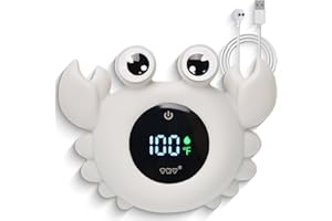 TKY Baby Bath Thermometer with Floating Toys & Room Temperature Monitor - Rechargeable Digital Thermometer with Temperature Alerts, Bath Essentials for Newborns, Infants (Advanced Grey)