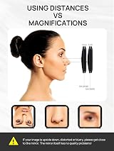 OMIRO Compact Mirror 1X/10X Magnification, Travel Foldable Pocket Mirror, Black view 8