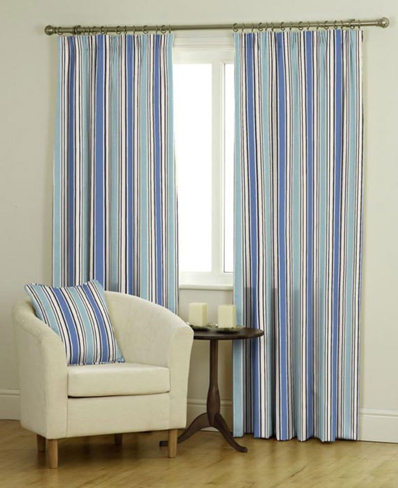 Bedale (Cornflower), Blue Curtains, MADE TO MEASURE FOR EXACT FIT