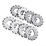 8pcs Involute Gear Cutters, 22mm Diameter HSS M1