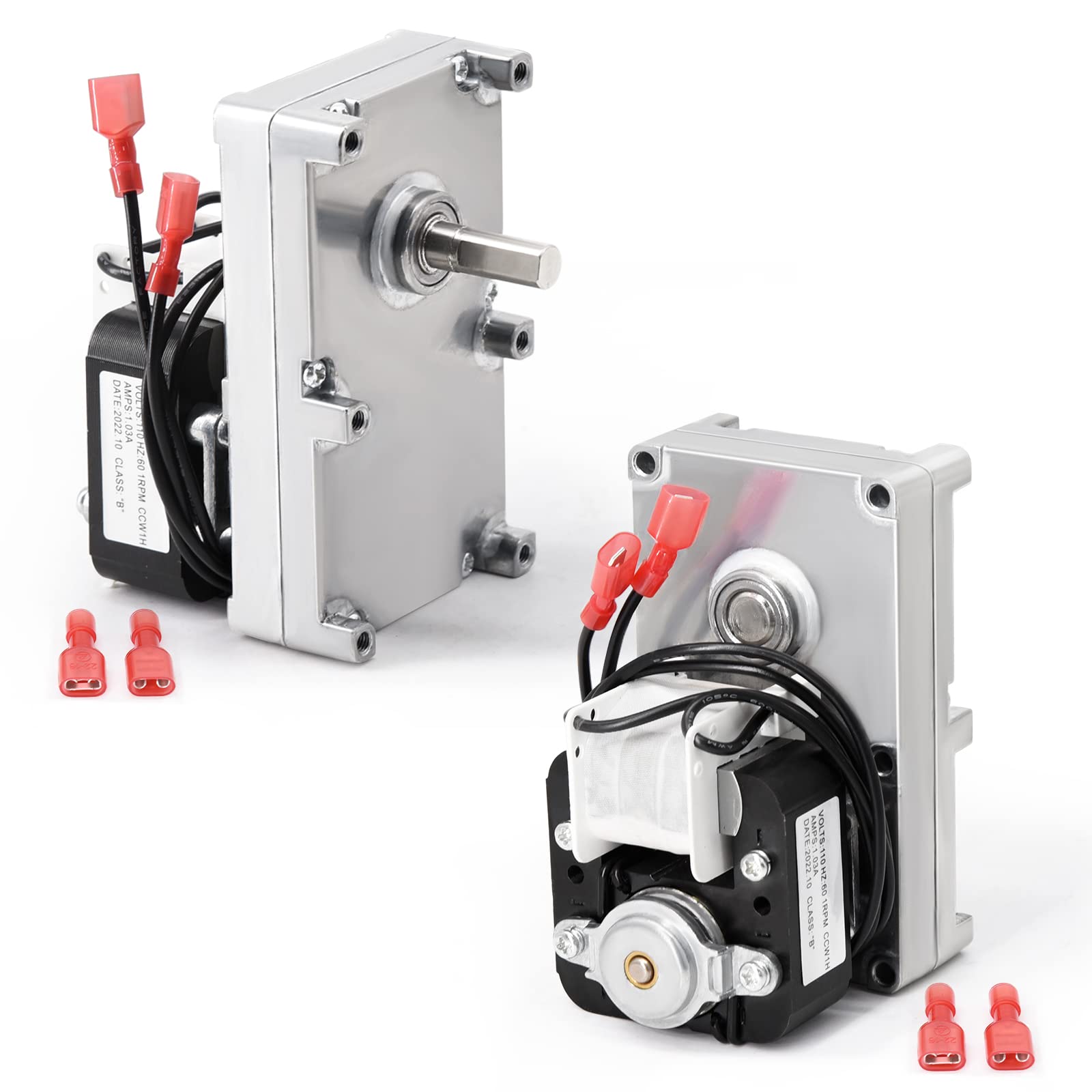 Photo 1 of Adviace Replacement PU-047040 Auger Motor for Englander/England 25-PDVC 55-SHP10 25-PDV 55-SHP22 Pellet Stoves, 2-Pack 1 RPM Counter Clockwise Auger Motor for 25-PDVC.