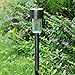 Sunwind 12-Pack Solar-Powered Stainless Steel Led Pathway Garden Lights for Outdoor Décor Lawn,Patio,Yard,Walkway (Gunmetal)