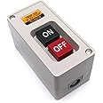 Xiaoyztan TBSP-330 3 Phase ON/Off Push Button Power Switch Self-Locking Mechanical Equipment Control Station 30A 3.7kW
